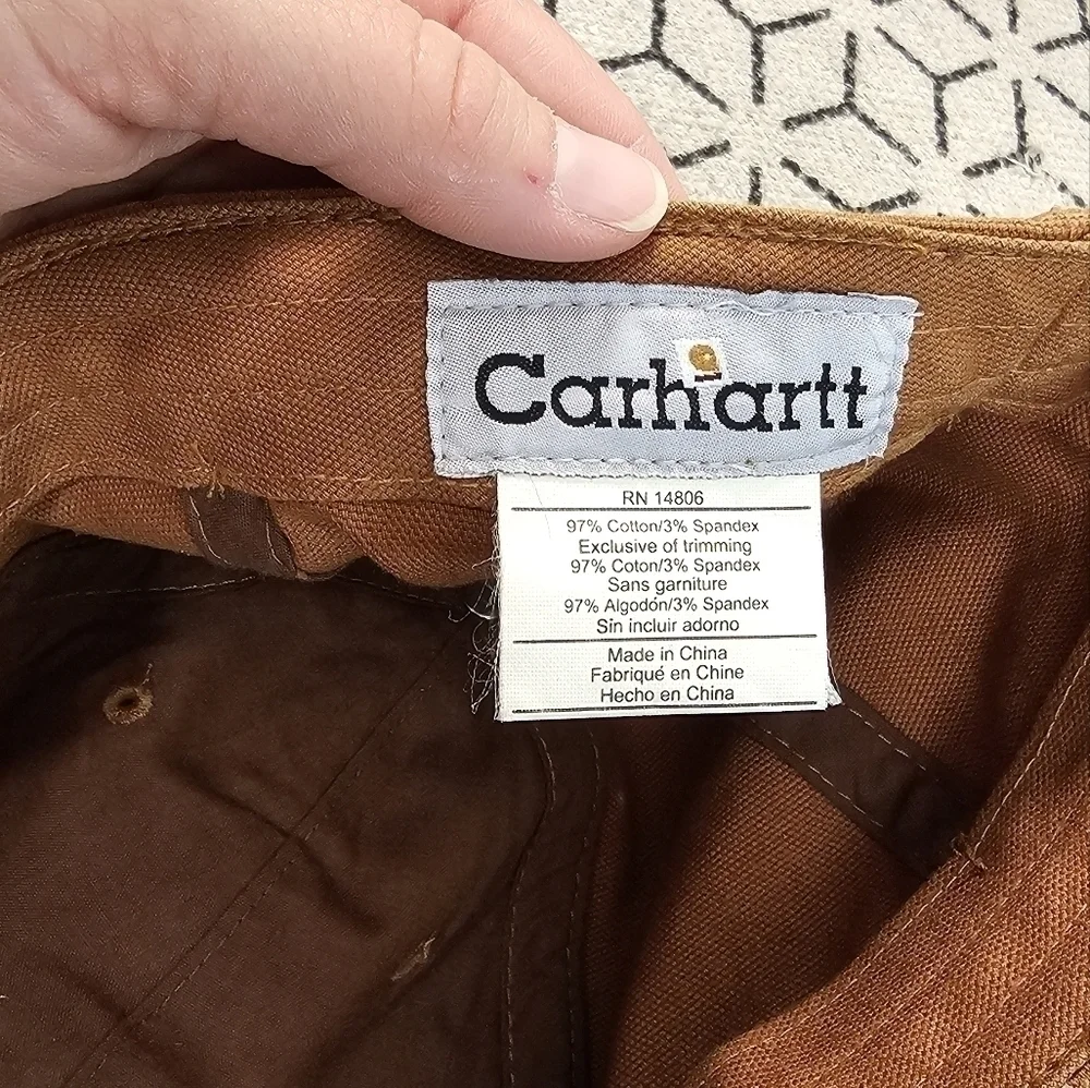 CARHARTT TAN SQUARE LOGO HAT, SZ MEDIUM TODDLER